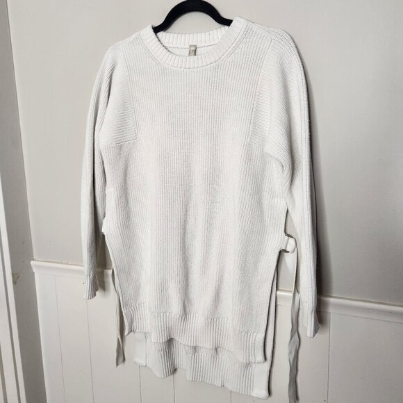 ATHLETA Solid White Chunky Knit West End Tunic Sweater - Picture 2 of 8